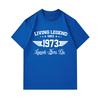 Men's 100% Cotton Crew Neck Short Sleeve T-Shirt, Living Legend Since 1973 Legends Never Die Print Casual Comfortable Daily Wear Tee for Adults