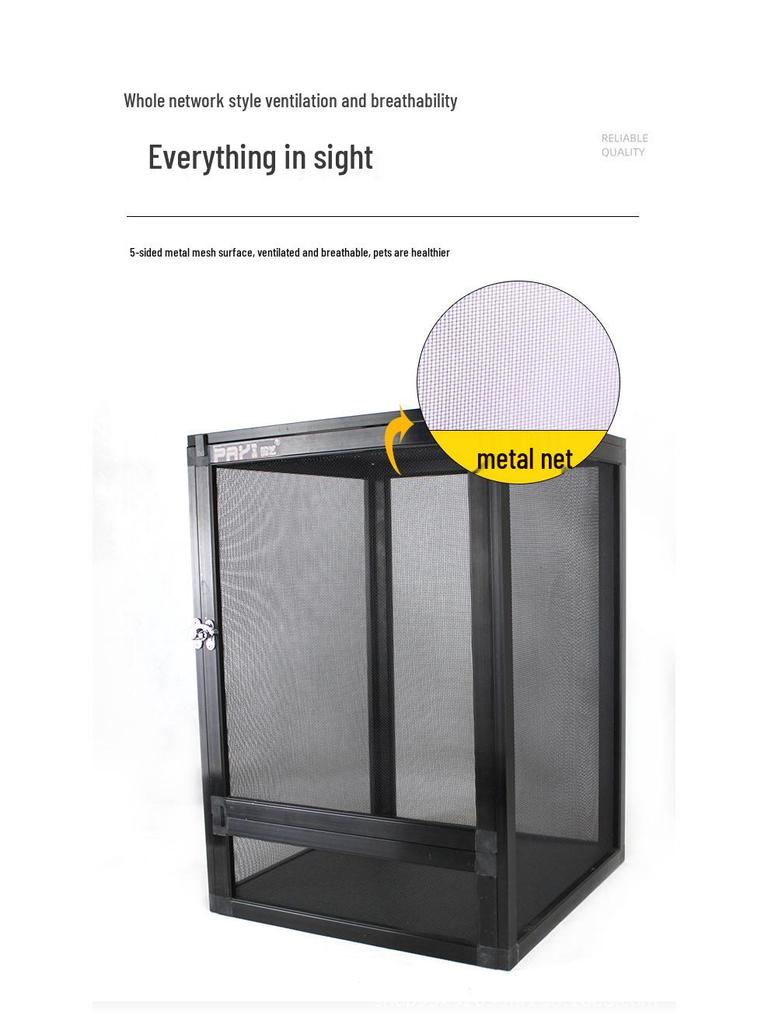 PAYI Aluminum Reptile Terrarium: Breathable & Disassemblable for Chameleons, Lizards, and Snakes