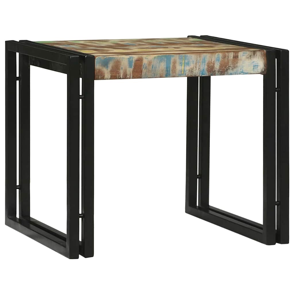 Coffee Table Set 2 pcs Multicolored Solid Upcycled Wood