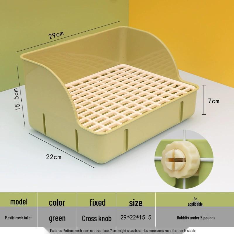 Большой пластиковый лоток для подстилки для кроликов и морских свинок с защитой от переворачивания