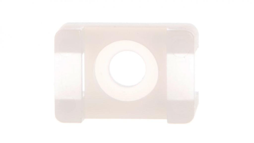 Saddle Holder For Cable Ties White 4.8Mm 9.5X15Mm F=3.5Mm Bmsb5498E /100Pcs/