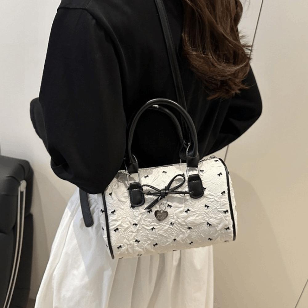 Small Bow Crossbody Bag Versatile Women's Handbags Trendy Bow Pillow Bag Underarm Bag