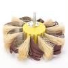 Sisal ing Wheel Manual Electric Drill Sisal Emery Cloth Polishing Wheel 6mm Shaft Mounted