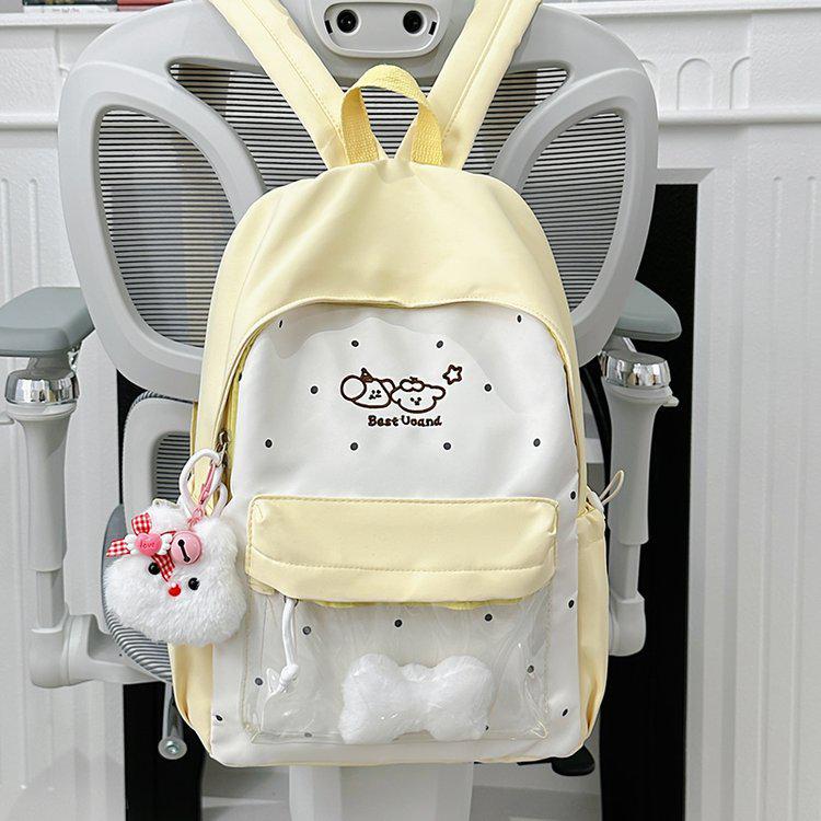 Large Capacity Japanese Style Backpack - Lightweight, Cute Cartoon Design for Female Students