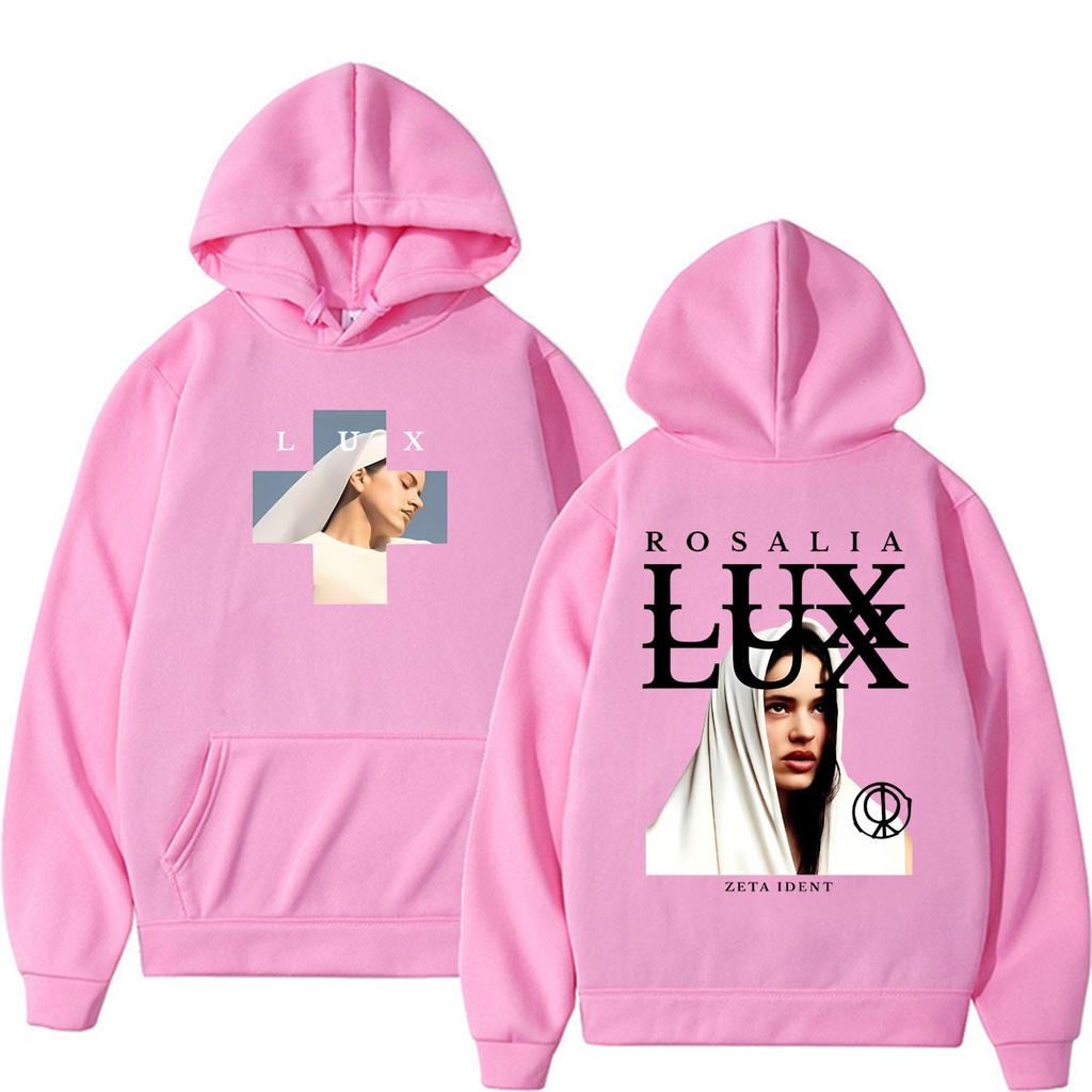 Singer Rosalia Lux Tour 2026 Graphic Hoodie Unisex Y2k Clothing Vintage Oversized Hoodies Hip Hop Style Trending Sweatshirts
