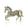 Ретро-брошь в виде бегущей лошади, эффектная, для женщин и мужчин, металлическая, простая, в виде животного, для вечеринок, повседневная, в качестве подарка.