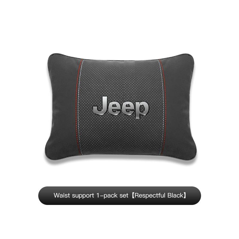 Для Jeep Renegade Willys Wrangler JL JK Grand Patriot Замшевая автомобильная подушка на шею Подголовник Подушка для поясничной поддержки Наклейка для защиты позвоночника