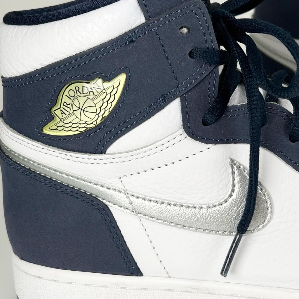 Отличные кроссовки NIKE AIR JORDAN 1 HIGH CO.JP белые мужские 28 DC1788-100 Б/у