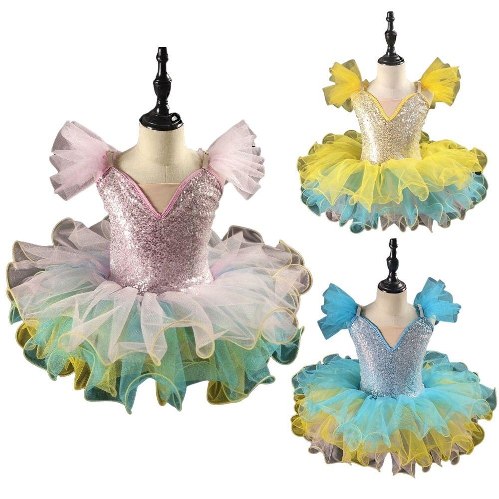 Sequin Ballet Tutu Modern Princess Dress Dance Skirts Fashion Kids Ballet Dress  Children
