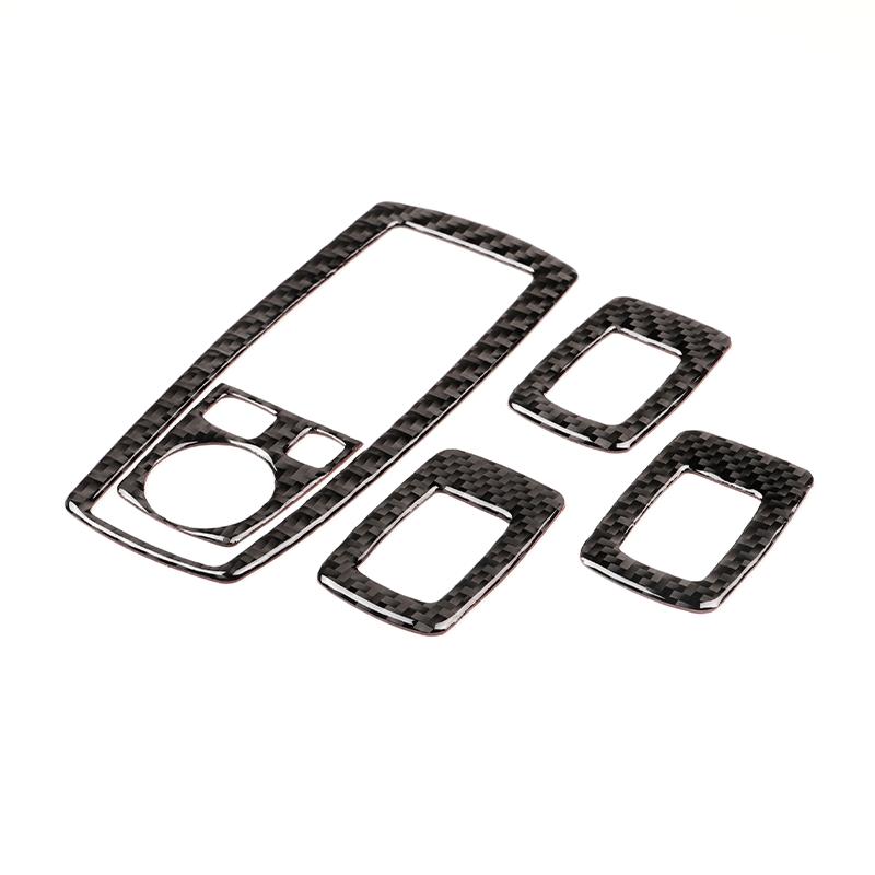 5 шт./компл. Наклейка на переключатель стеклоподъемника автомобиля в стиле мягкого углеродного волокна, подходит для BMW X3 E83 2006-2010, автоинтерьер