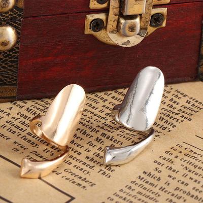 Jewelry Punk Finger Nail Gold Metal Rings Women Fashion Silver