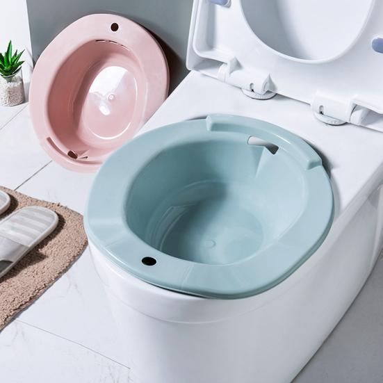 Bathroom Bidet with Hanging Hole Heat-resistant Wide Edge Private Party Soaking Toilet Size Hemorrhoids