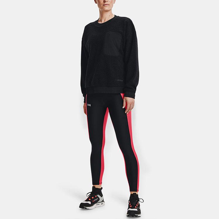 Under Armour Женская толстовка с круглым вырезом Pearl Velvet Training, черная 1367056-001