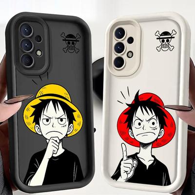 Чехол для Samsung Galaxy A55 A25 A06 A54 A52 A72 A71 A15 A35 A73 A53 A51 Мягкий чехол Милый One Piece Луффи