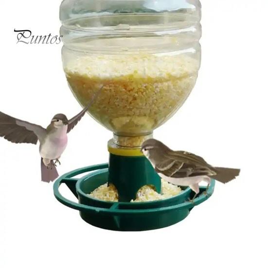 Soda Bottle Hanging Birds Feeding Tray Plastic Bottle Wildbird Seeds Feeder Base for Outdoor Garden Balcony