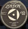 7-дюймовая пластинка ПЭТ БУН  Dont Forbid Me HLD8370 London Records 1957 Великобритания Рок Б/у
