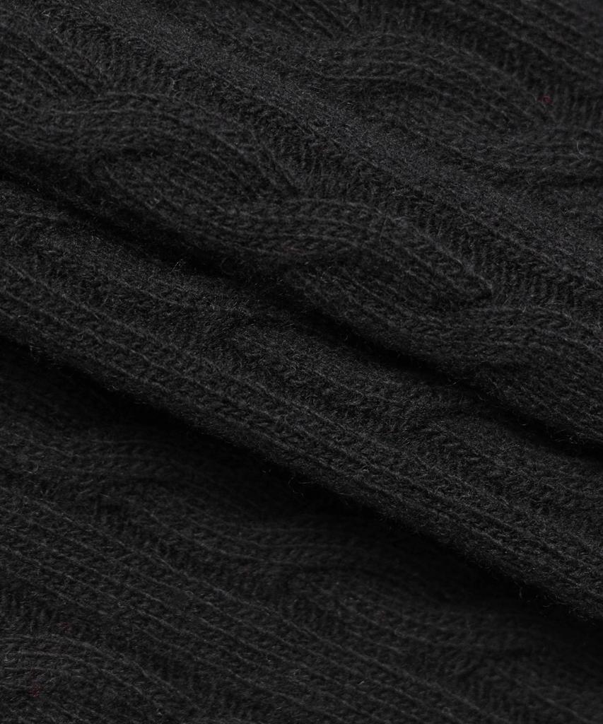 BROOKS BROTHERS [Женский] Шерстяной свитер с косами (черный) (Bbwrwbf401)