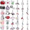 Новый серебряный браслет-шарм 925 пробы DIY Женские украшения Модная серия для покупок Духи Высокие каблуки Сумка-камера Бусина Подходит Оригинальный
