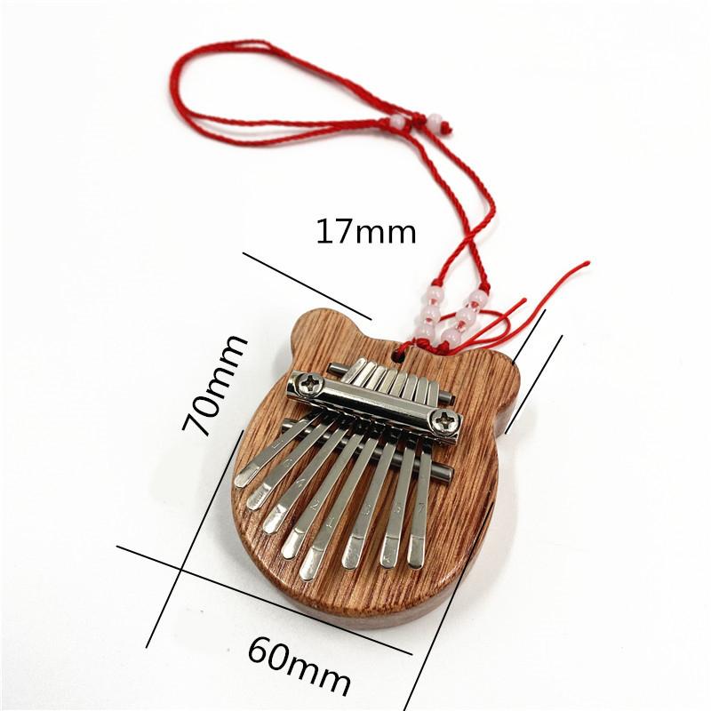 8-клавишное мини-калимба для большого пальца, портативное пианино с ремешком, подарок для детей, взрослых, начинающих