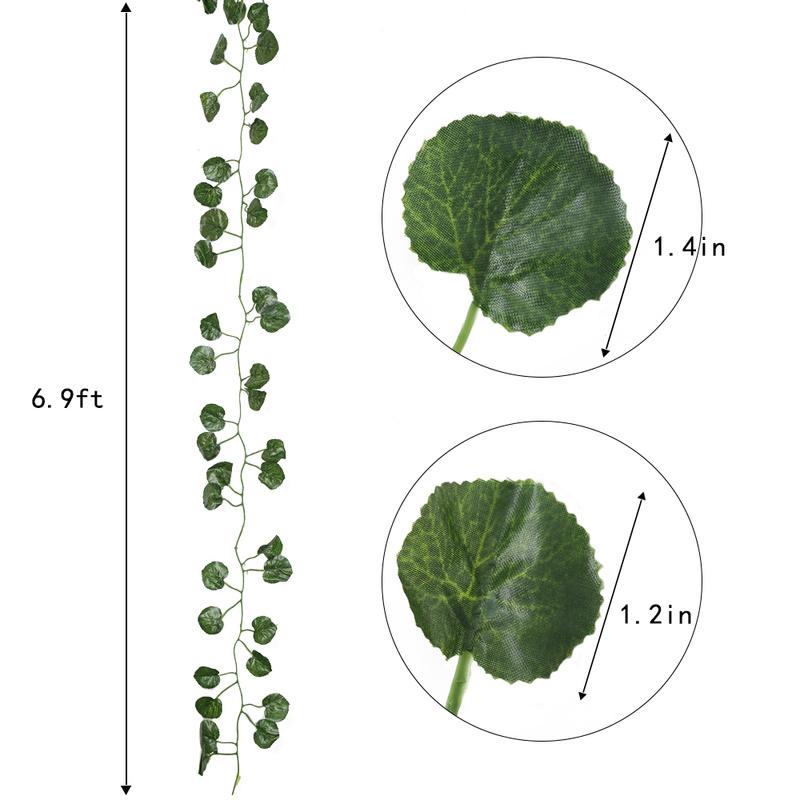 12 шт. 2,1 м искусственная гирлянда из листьев плюща, искусственные растения, имитация лозы, растения, листья винограда для дома, свадьбы, внутреннего и наружного украшения стола