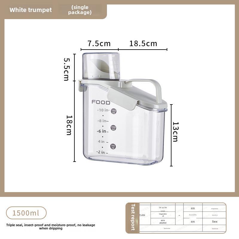 Большая прозрачная влагонепроницаемая банка для зерна с крышкой для сохранения свежести на кухне