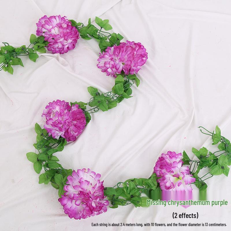 Искусственные хризантемы для кладбища и мемориального декора - Шелковое и пластиковое подвесное цветочное украшение