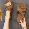 Internet Celebrity Popular Slippers Women Summer Wear 2025 New Bohemian Seaside Sandals Beach Shoes Cross Cool