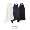 Kaslead New Women Clothes Western Style Two-Color Silk Satin Texture Neck Collar Top 2754100