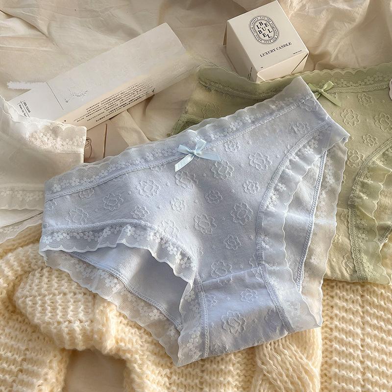 5A Grade Baby Cotton Underwear with Antibacterial Crotch Comfortable Waist Briefs Seamless Breathable Pure Cotton Women's Triangle Panties