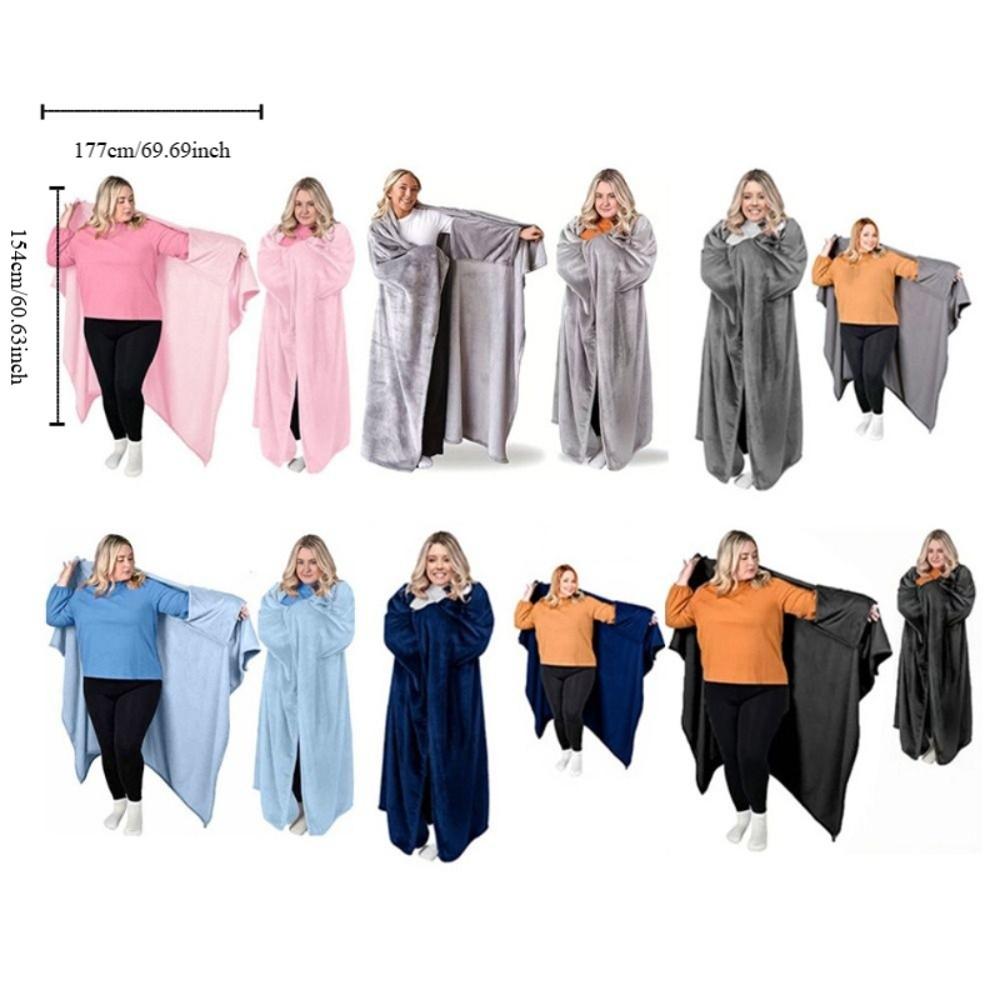 Теплое зимнее носимое одеяло Фланелевое одеяло для отдыха Накидка Одеяло на диван Зима