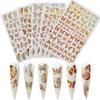 Hot Nail Decals Gold Silver DIY Nail Stickers 3D Butterfly Adhesive Holographic