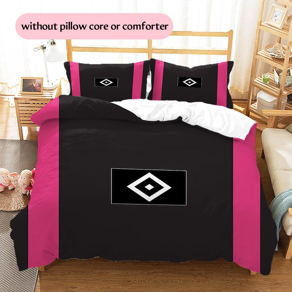 Hamburger SV Pattern Bedding Quilt Set Home Decoration Gift (1 * duvet cover + 2 * pillowcase without core)