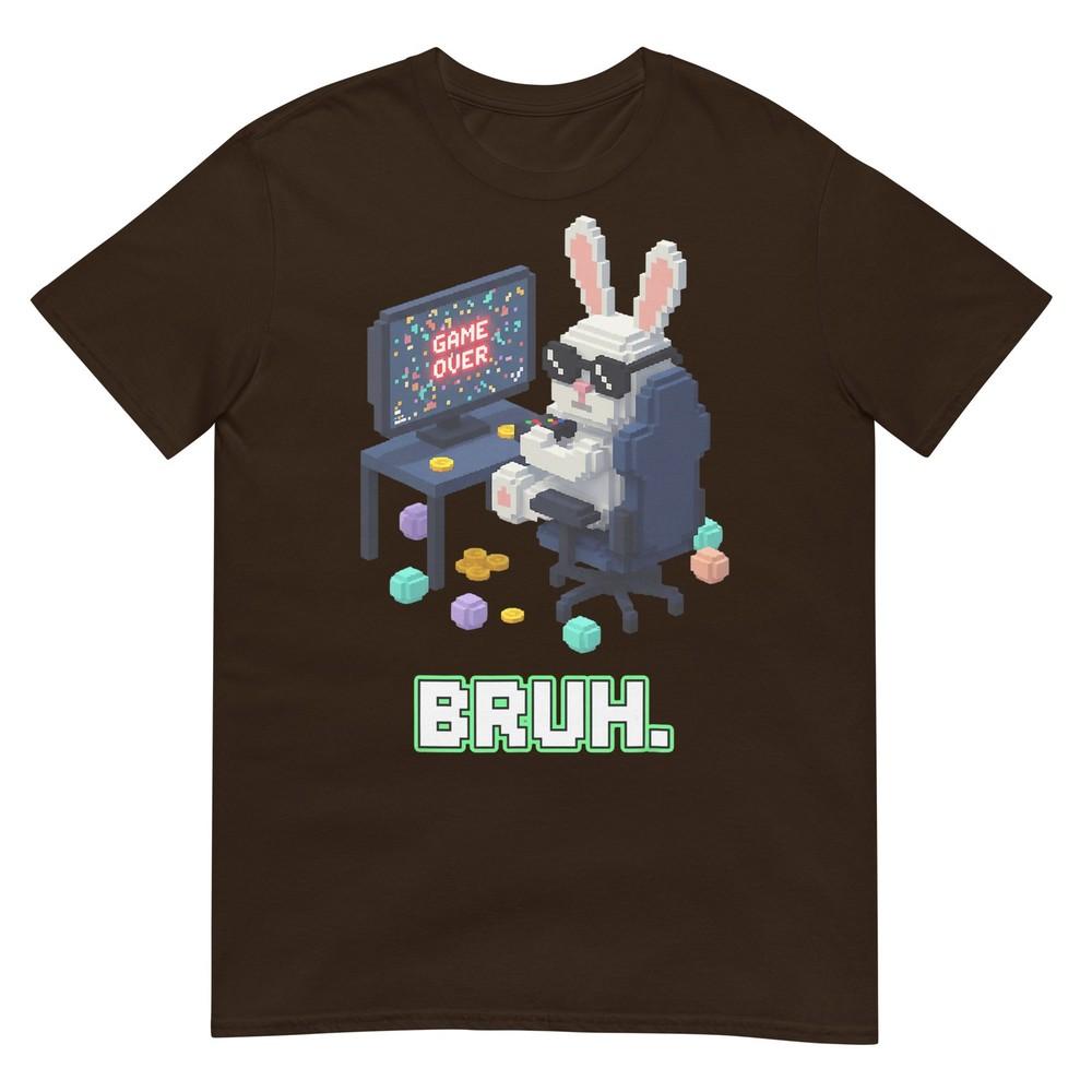 Boys Bruh Happy Easter Day Bunny Egg Video Game Kids Gamer Tshirt