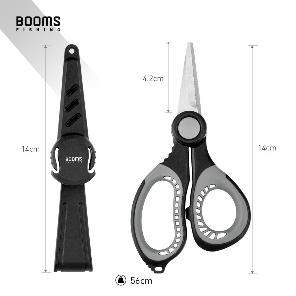 Booms Fishing S06 PE Line Cutter Fishing Portable Mini Scissors with Shitte Rope