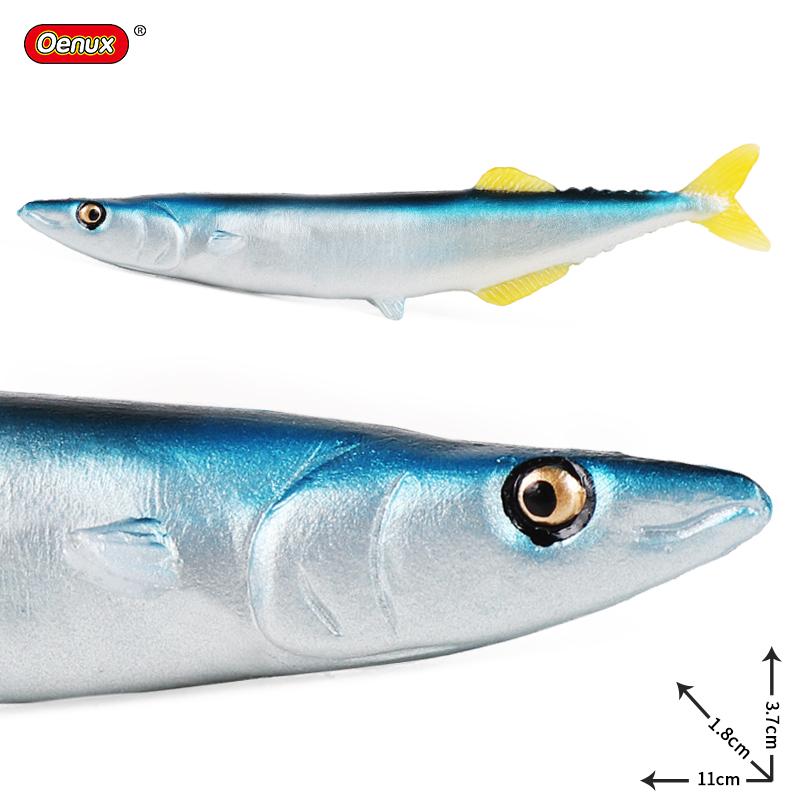 Oenux Модель Морская жизнь Рыба-клоун Лосось Окунь Морское Океаническое Животное Фигурки ПВХ Высокое Качество Образование Миниатюра Пляж Детская Игрушка