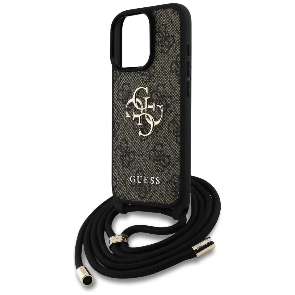 Etui Guess 4G Big Logo Cord Stap Crossbody Do Iphone 16 Pro Max, Brązowy