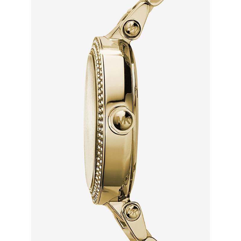 Michael Kors Золотистые часы Parker с паве MK5784