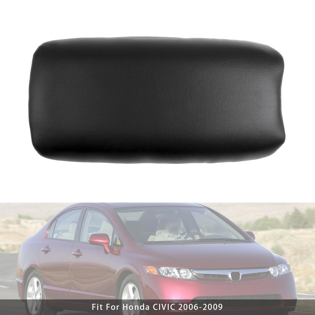 Черная кожаная крышка подлокотника центральной консоли для Honda CIVIC 2006-2009