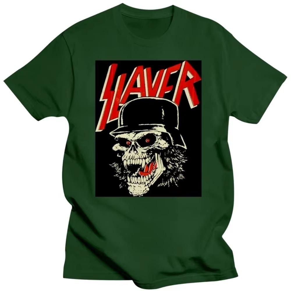 Крутая футболка Slayer ГранжМужская футболка Мужская Панк-рок Хлопок Городская футболка Дешевая Скидка Винтажная футболка