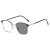 Metal Retro Color-changing Glasses Men's Fashion Glasses Frame Women's Trend Anti-blue Light Glasses Color-changing Glasses