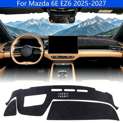For Mazda 6E EZ6 2025-2027 Dashboard Sun Shade Mat Anti Glare Anti Scratch Suede Protective Interior Modification Accessories