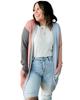 Azura Exchange Multicolor Plus Size Colorblock Pocketed Open Front Cardigan