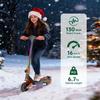 Trottinette Électrique Pliable Tout-Terrain pour Enfants 8-16 Ans,Double Suspension Confort,130W,16 km/h,10 km d'Autonomie Orange
