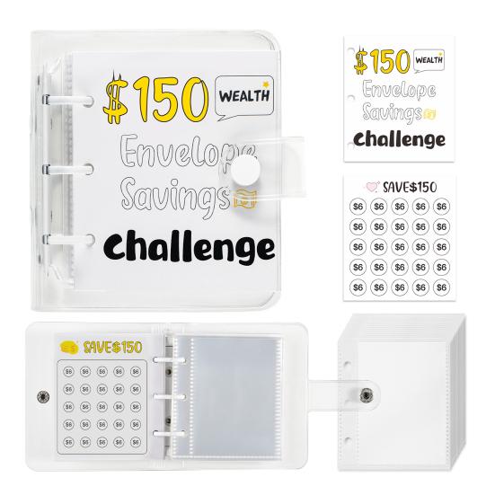 25 конвертов, экономия денег, мини-книга-планшет, экономия денег, чтобы сэкономить 150/300/500/1000 долларов для домашнего офиса, школы