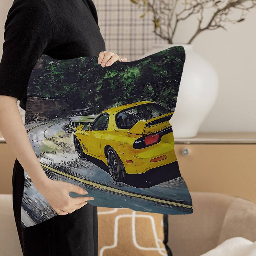 Подушка с изображением Initial D Чехол на подушку для дивана Декор для комнаты Подарок для детей