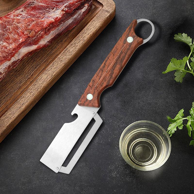 Премиальная многофункциональная овощечистка для кухни, прочная картофелечистка из нержавеющей стали с эргономичной деревянной ручкой