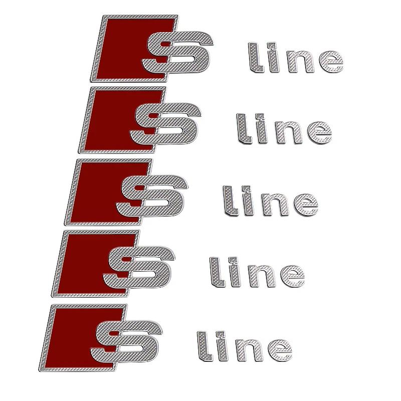 Metal Car key sticker Hub 3D sticker S Line Badge Emblem For qaz19 TT Q3 Q5 Q7 Q8 B5 B6 B7 B8 B9 Q7 8P 8V 8L A3 A4 A5 A6 A7 A8 8L