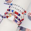 4th of July Bracelets USA Bead Bracelet American Flag Bracelets Patriotic Independence Day Bracelet