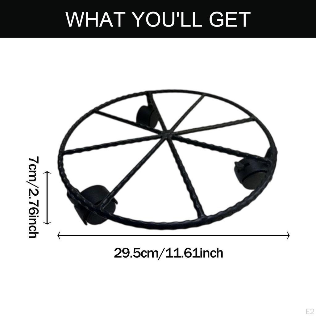 Plant Stand Planter Roller,Base,Flower Pot Rack Iron Pots Holder Tray with 360° Wheels Plants
