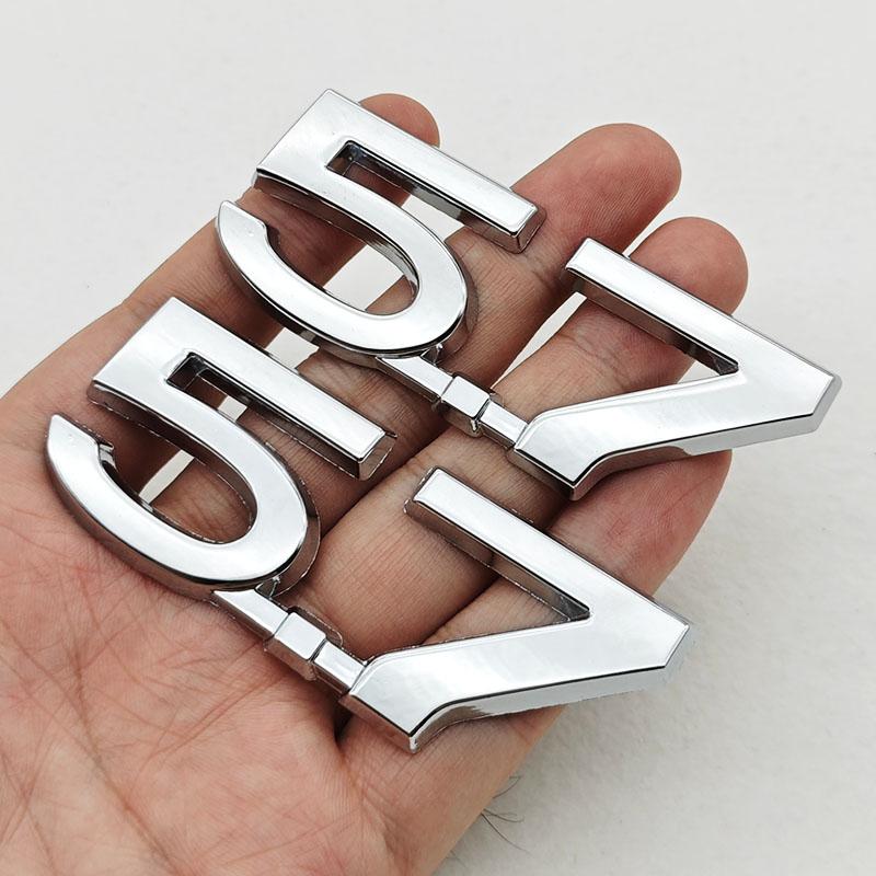 HAX1 3D Metal Logo 5.7 Car Sticker Rear Trunk Tail Badge Emblem For Toyota Tundra Sequoia Lexus F-150 Displacement Auto Accessories